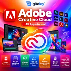 Adobe Creative Cloud Pro– All Apps | 1 Month Subscription Firefly included | Not a 14-Day