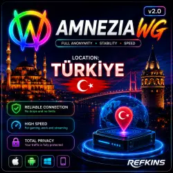 VPN TURKEY TURKIYE AMNEZIA v1.5/2.0/3.1 AMNEZIAWG PRIVATE VPN PREMIUM UNLIMITED