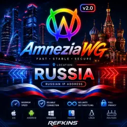 VPN RUSSIA AMNEZIA v1.5/2.0/3.1 VPN PRIVATE AMNEZIAWG VPN PREMIUM UNLIMITED