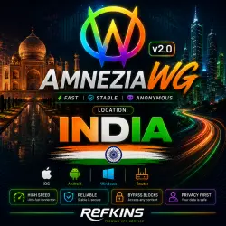 VPN INDIA AMNEZIA v1.5/2.0/3.1 AMNEZIAWG PRIVATE VPN PREMIUM UNLIMITED