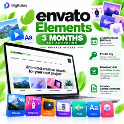 Envato Elements Panel – 3 Months Key Activation | Private Panel Access