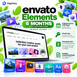 Envato Elements Panel – 6 Months Key Activation | Private Panel Account