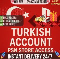 Turkish Account / PlayStation PS4 PS5 / Turkey Region / Full Access