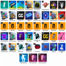 New 43 items PICKAXE,BACK BLING,WRAP,EMOTICON,SPRAY,LOADING SCREEN,INSTRUMENT Twitch Drop