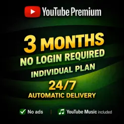 YOUTUBE PREMIUM 3-12 months ! NO LOGIN! INDIVIDUAL