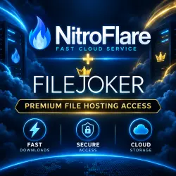 NitroFlare /filejoker Premium Account 18HOURS 50GB