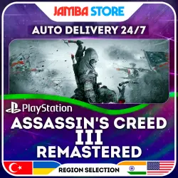 Assassin's Creed III Remastered · PS4/PS5 · TR/UA/IN/PL/US · AUTO 24/7