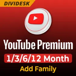YouTube Premium 1/3/6/12 Month | Slot Family Group | Your account (renewable)