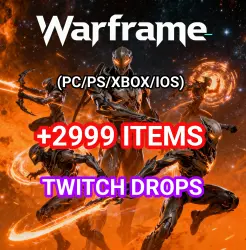 Warframe 2999 items Twitch Drops PC/PS/XBOX/IOS