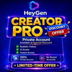 HEYGEN CREATOR/PRO Personal Account upgrade or renew 1-12 month subscription