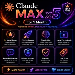 Claude MAX x5 | 1 месяц | ТРЕБУЕТСЯ ВХОД