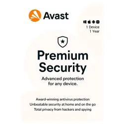 Антивирус Avast Premium Security для 1 устройства на 1 год (глобальный ключ)