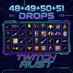 RUST | РАУНД 48+49+50+51 | 29 СКИНОВ | TWITCH DROPS