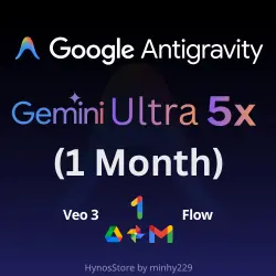 Gemini Ultra (5x) | Antigravity Ultra | 20TB Google Drive | Veo3 | 10k Credits Flow (1 Month)