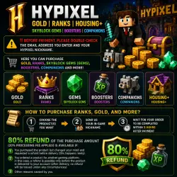 HYPIXEL STORE – Gold, Ranks, Housing+, SkyBlock Gems, Boosters, Companions