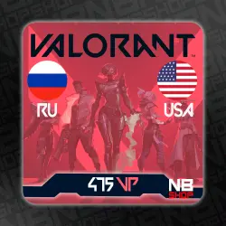 Ключ Valorant Points 475 VP код [РОССИЯ/Сша]