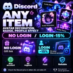 [WITHOUT LOGIN / WITH LOGIN −15%] ANY DISCORD BUNDLE, AVATAR DECORATION, BADGE, PROFILE EFFECT
