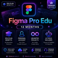 Figma Pro – Полная Edu | 12 месяцев на вашем аккаунте