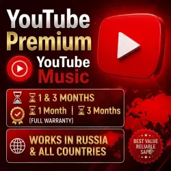 YouTube Premium + YT Music (1 or 3 Months) Worldwide