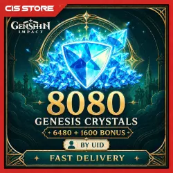 8080 Genesis Crystals Genshin Impact (6480+1600) | UID Top-Up | No Password