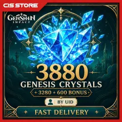 3880 Genesis Crystals Genshin Impact (3280+600) | UID + Server | No Password
