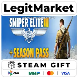 Sniper Elite 3 + Season Pass / Steam AUTO / RU + WORLD