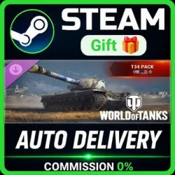 World of Tanks — T34 Pack (VIII American Heavy Tank) Steam PC Gift AUTO DELIVERY DLC