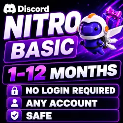 Discord Nitro / Basic Key Link | Any Account | 1-12 Months