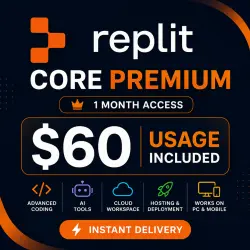 Replit Core Plan | 1 Month Access | Premium Coding Features | 30 Days Warranty