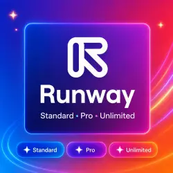 Runway AI Standard/Pro/Unlimited 1/12M Subscription |Upgrade+Warranty