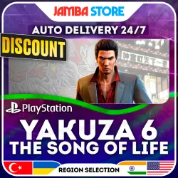 Yakuza 6: The Song of Life · PS4 · TR/UA/IN/PL/US · AUTO 24/7 · DISCOUNT 27.08
