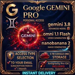 24/7 Auto Google AI PRO + Antigravity PRO 12 months | Warranty } Omni 1.1 Flash