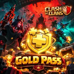 НОВАЯ СЕССИЯ → ЗОЛОТОЙ ПРОПУСК → CLASH OF CLANS → ЛЮБОЙ РЕГ…, лот №205377