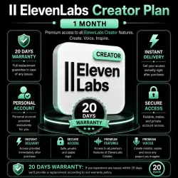 ElevenLabs Creator Plan – 1 Month Subscription