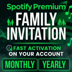 Spotify Premium Family Invite | 1, 3, 6 & 12 Months | Available in Russia
