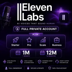 Eleven Labs Private Account 1 Month | Elevenlabs