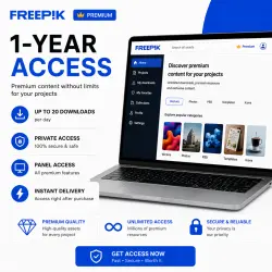 Freepik Premium | 1 Year Access | Private Access | Instant Delivery