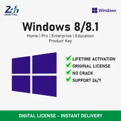 Windows 8/8.1 Pro | Home | Enterprise активация лицензионного ключа - Retail