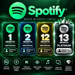 1/2/12/13 SPOTIFY PREMIUM | INDIVIDUAL | PLATINUM AI DJ | WORLDWIDE +RU