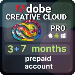 ADOBE CREATIVE CLOUD PRO 3 MONTH Prepaid account ALL APPLICATIONS