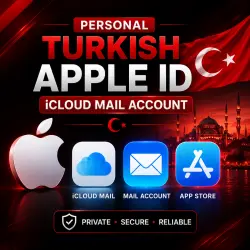 Turkish Apple ID iCloud Account App Store iCloud Mail Active