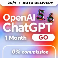 24/7 AUTO | CHATGPT 5.6 GO | 1 month | SUBSCRIPTION VIA TOKEN