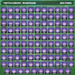 Warframe Twitch Drops 204 items