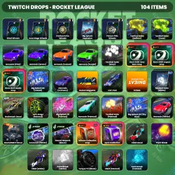 Rocket League Twitch Drops 104 items