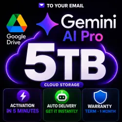 Gemini AI Pro l Google One l 5TB cloud l no login l to your email l automatic delivery l 1 month war
