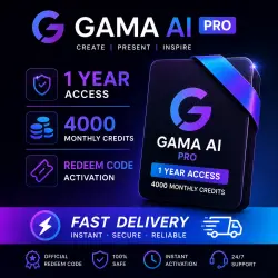 Gamma Pro 1 Year | 4,000 Monthly Credits | AI Presentations & Websites | Redeem Code
