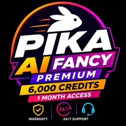 Pika AI Fancy Premium | 6,000 Credits • 1 Month Access • Warranty • 24/7 Support