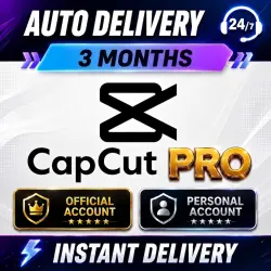 24/7 CapCut Pro 3 Months - Private Account / Your Own Email