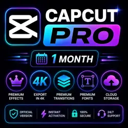 CapCut Pro 1 Month | Private Personal Account | No Sharing | FULL WARRANTY