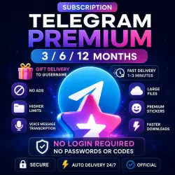 Telegram Premium Gift 3/6/12 Months | Instant Delivery | As a Gift